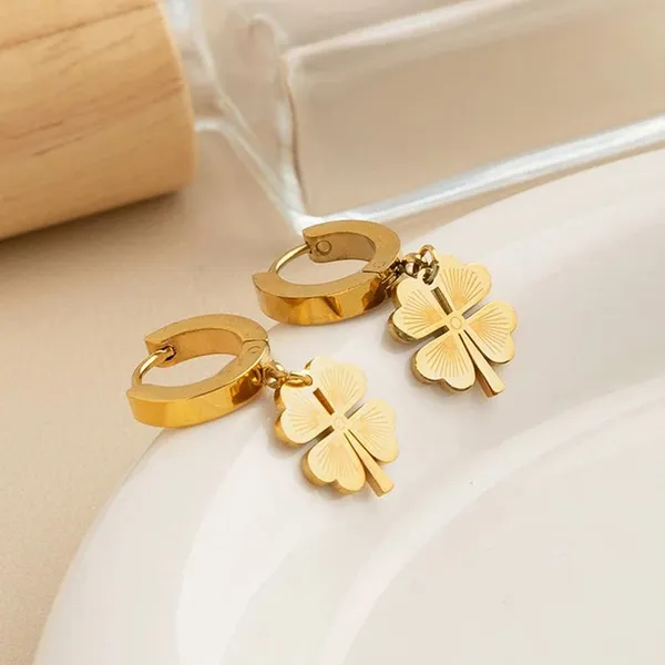Gold_Plated_Anti_Tarnish_Jewellery_Celebrity_Inspired_Clover_Huggie_Hoop_Trendy_Earrings