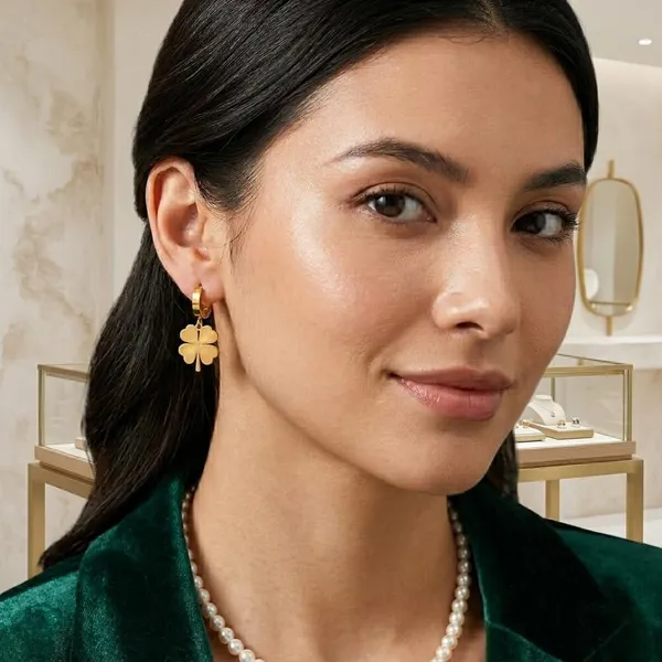 Gold_Plated_Anti_Tarnish_Jewellery_Celebrity_Inspired_Clover_Huggie_Hoop_Trendy_Earrings