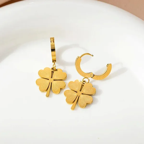 Gold_Plated_Anti_Tarnish_Jewellery_Celebrity_Inspired_Clover_Huggie_Hoop_Trendy_Earrings