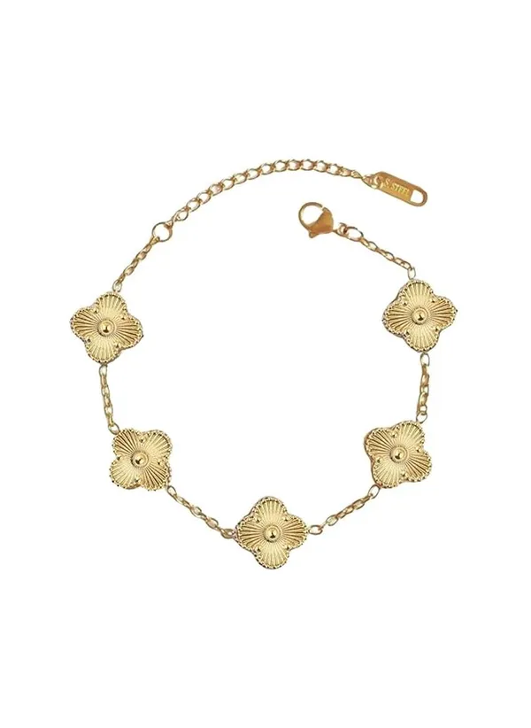 Clover_Gold_Color_Adjustable_Bracelet_-_Golden