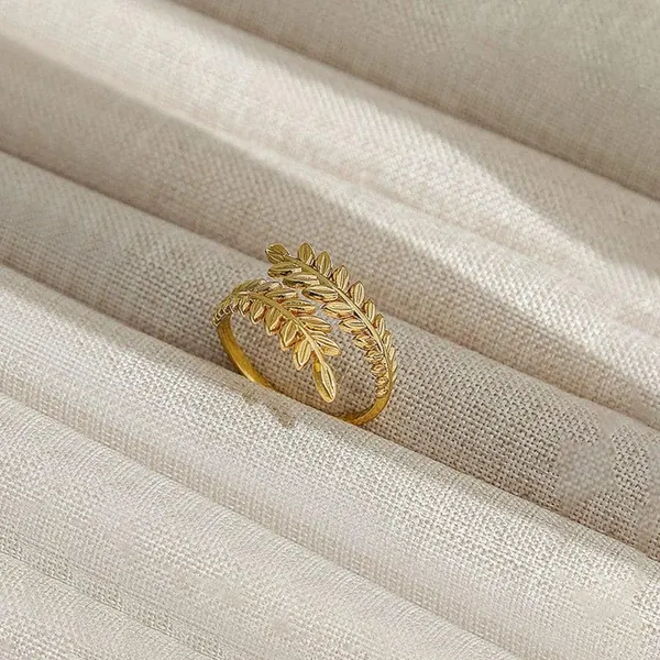 Gold_Plated_Floral_Leaf_Design_Open_Adjustable_Rings_For_Women_(Pack_of_2)