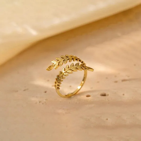 Gold_Plated_Floral_Leaf_Design_Open_Adjustable_Rings_For_Women_(Pack_of_2)