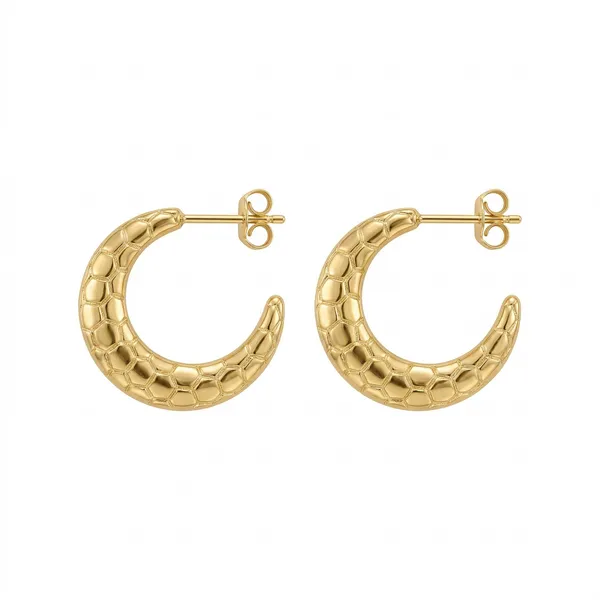 Gold_Textured_Hoop_Earrings_With_Anti_Tarnish_Finish_Honeycomb_Pattern_Stud_Hoops