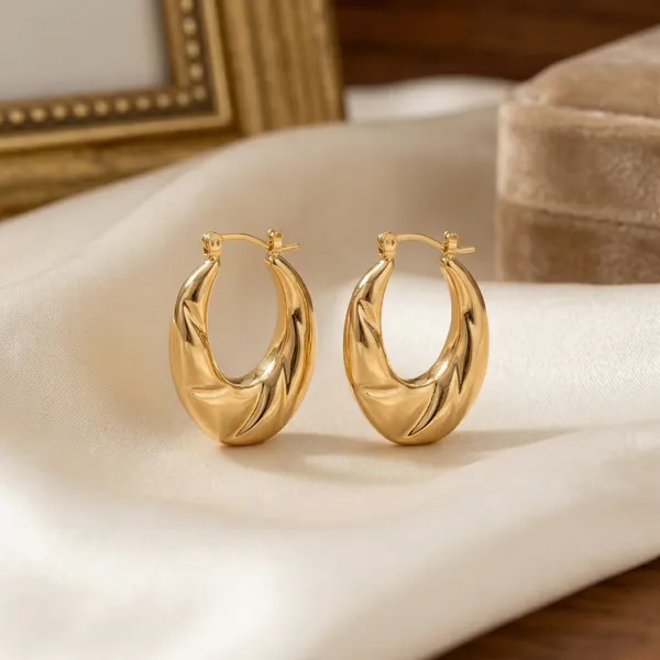 Gold_Tone_Twisted_Hoop_Earrings_Anti_Tarnish_Metal_With_Hinged_Clasp