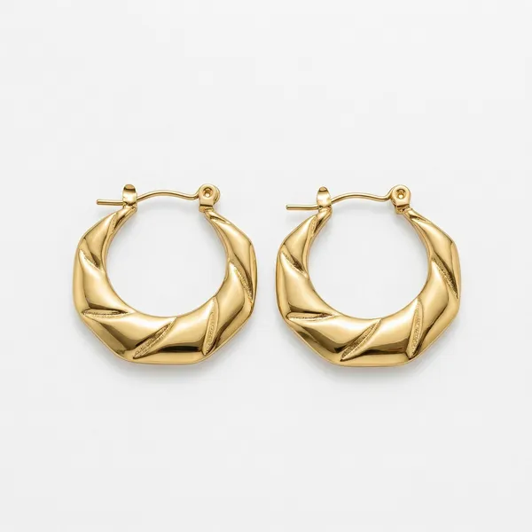 Gold_Tone_Twisted_Hoop_Earrings_Anti_Tarnish_Metal_With_Hinged_Clasp