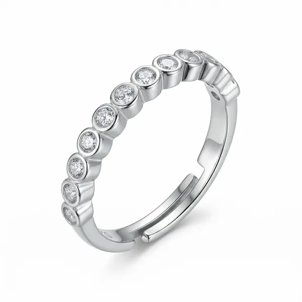 Silver_American_Diamond_Anti_Tarnish_Ring_Adjustable_Stackable_Band