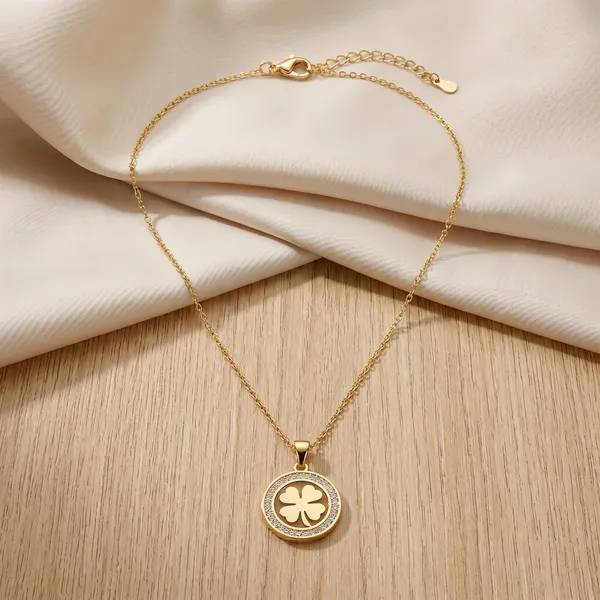 Gold_Anti_Tarnish_Four_Leaf_Clover_Pendant_Necklace_For_Women