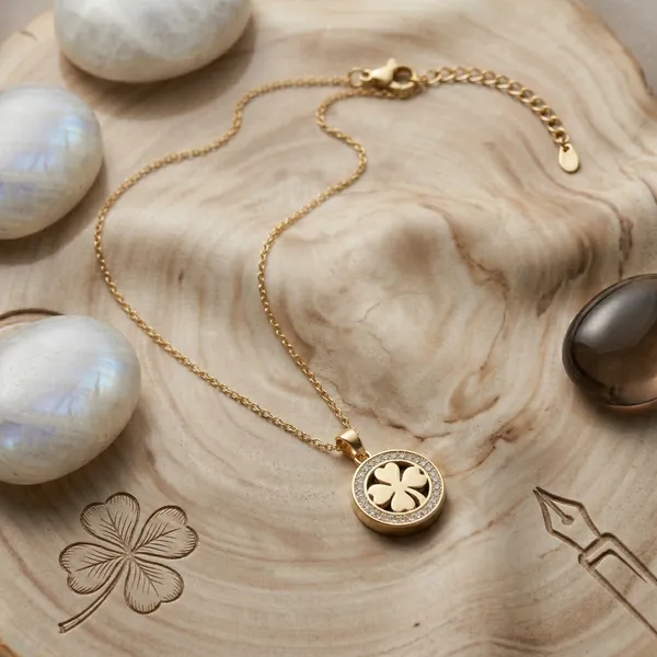 Gold_Anti_Tarnish_Four_Leaf_Clover_Pendant_Necklace_For_Women