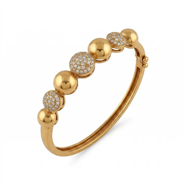 Gold_Plated_Antique_Beaded_Bangle_Ad_Studded_Ball_Cuff_For_Women