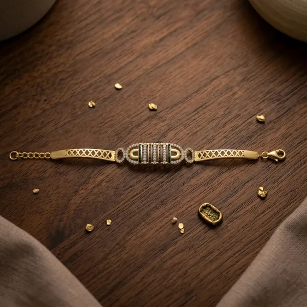 Gold_Plated_Antique_Charm_Bracelet_For_Women