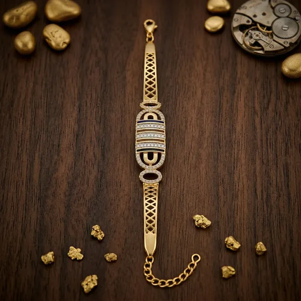 Gold_Plated_Antique_Charm_Bracelet_For_Women