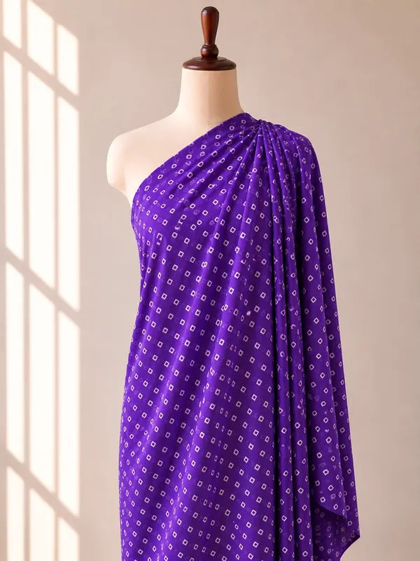 Purple_Bandhani_Printed_Soft_Georgette_Fabric_(Price_Per_Meter)