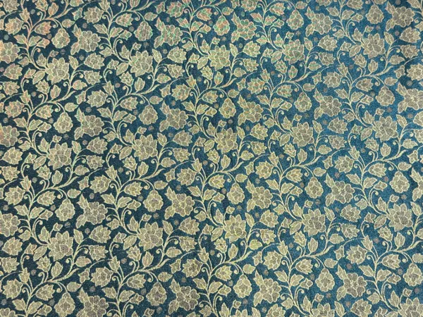 Peacock_Blue_Floral_Semi_Banarasi_Brocade_Fabric_(Price_Per_Meter)