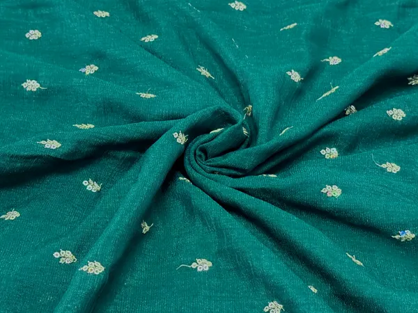 Deep_Teal_Floral_Butti_Embroidered_Premium_Vichitra_Silk_Fabric_(Price_Per_Meter)