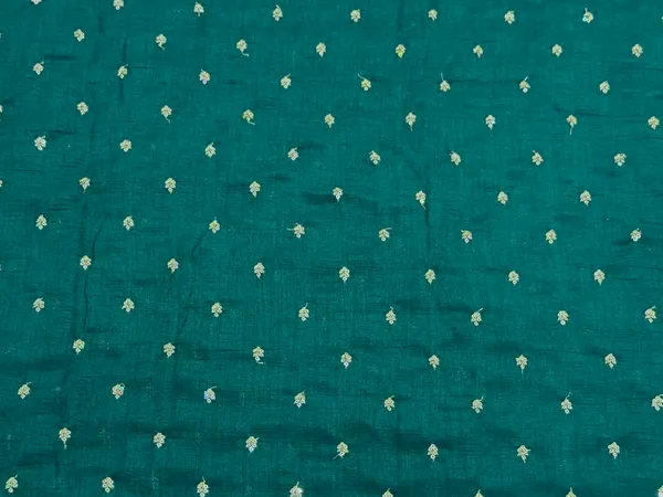 Deep_Teal_Floral_Butti_Embroidered_Premium_Vichitra_Silk_Fabric_(Price_Per_Meter)