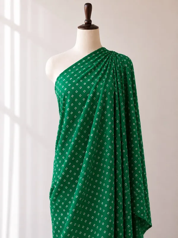 Green_Bandhani_Printed_Soft_Georgette_Fabric_(Price_Per_Meter)