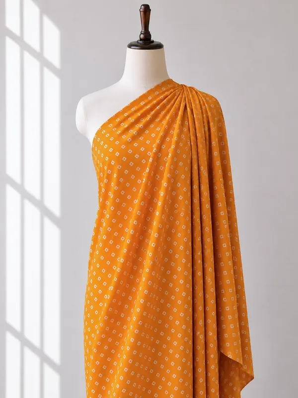 Orange_Yellow_Bandhani_Printed_Soft_Georgette_Fabric_(Price_Per_Meter)