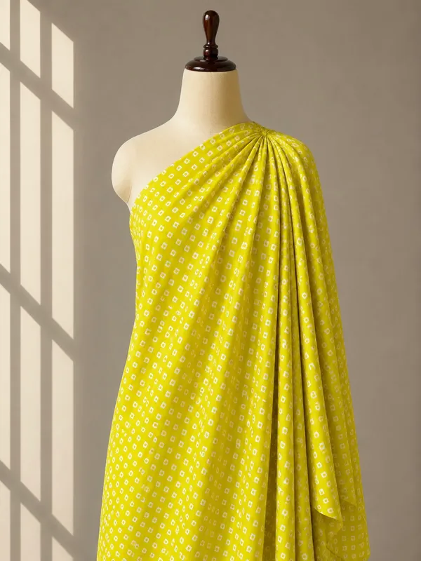 Lemon_Yellow_Bandhani_Printed_Cotton_Fabric_(Price_Per_Meter)