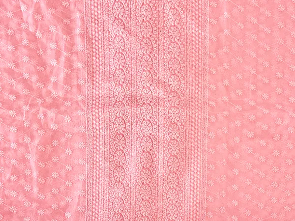 Light_Peach_Georgette_Fabric_With_Thread_Embroidery_Panel_Work_(Price_Per_Meter)