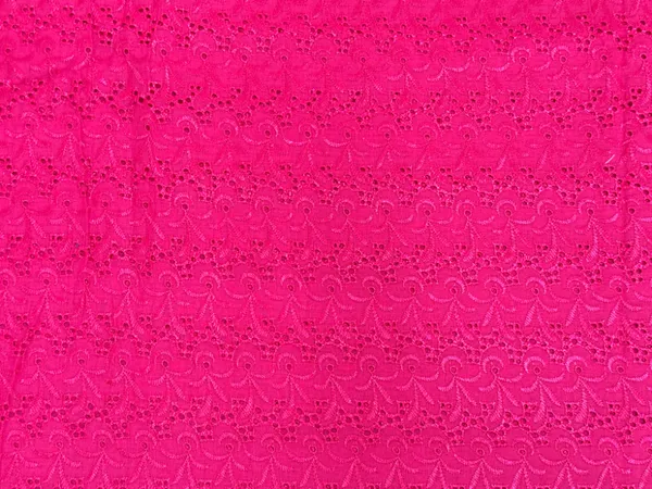 Magenta_Pink_Chikan_Embroidered_Hakoba_Cotton_Fabric_(Price_Per_Meter)