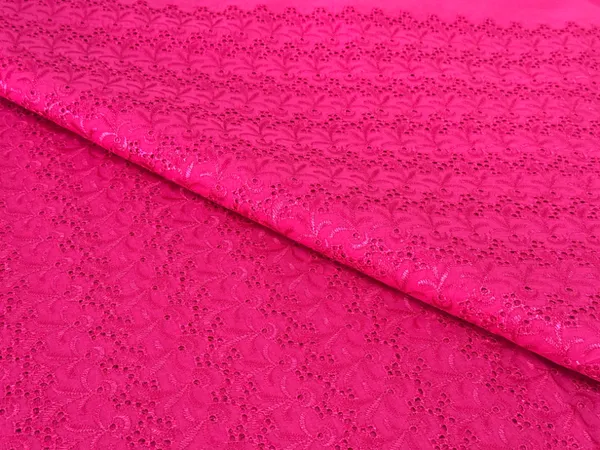 Magenta_Pink_Chikan_Embroidered_Hakoba_Cotton_Fabric_(Price_Per_Meter)