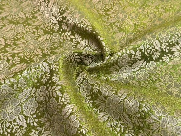 Mehndi_Green_Floral_Semi_Banarasi_Brocade_Fabric_(Price_Per_Meter)