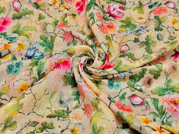 Multicolor_Floral_Digital_Printed_Beige_Soft_Chanderi_Cotton_Fabric_(Price_Per_Meter)