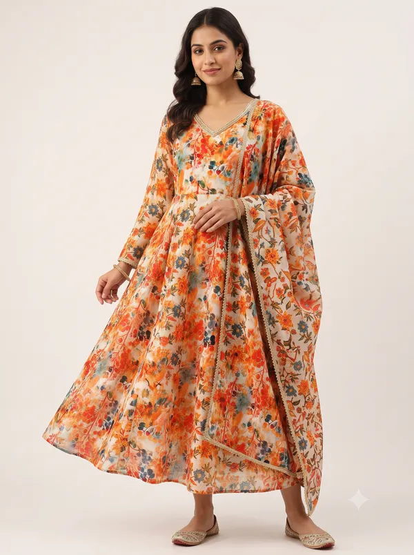 Orange_Floral_Digital_Printed_Soft_Chanderi_Cotton_Fabric_(Price_Per_Meter)