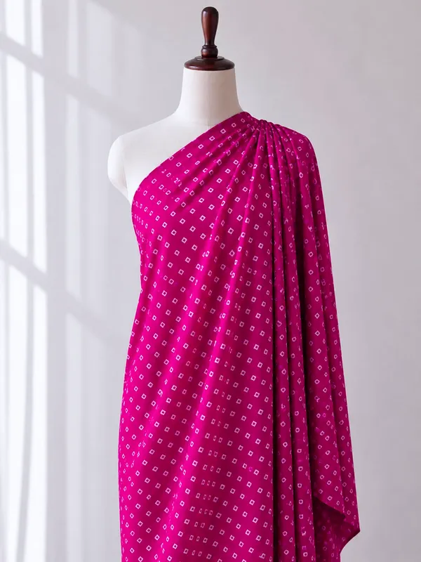 Rani_Pink_Bandhani_Printed_Soft_Georgette_Fabric_(Price_Per_Meter)