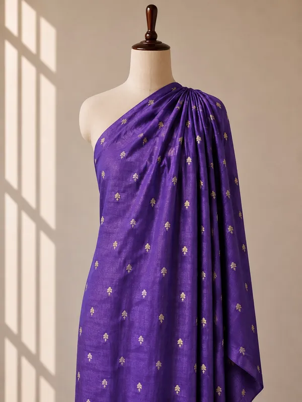 Purple_Floral_Butti_Embroidered_Premium_Vichitra_Silk_Fabric_(Price_Per_Meter)