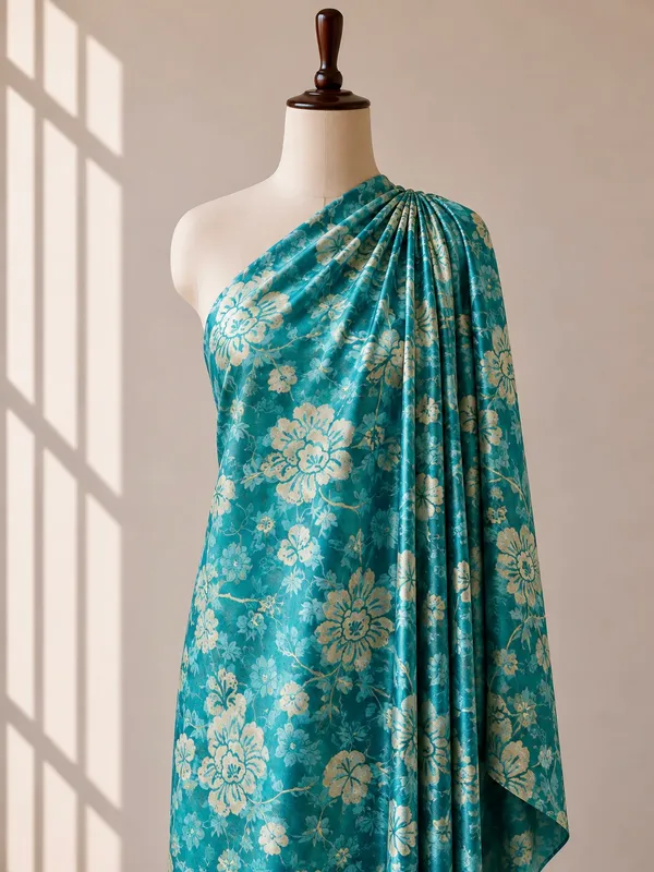 Teal_Floral_Printed_Soft_Chinon_Fabric_(Price_Per_Meter)