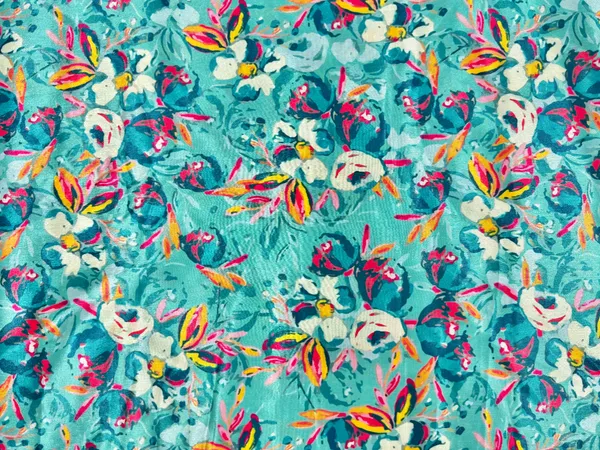 Teal_Floral_Printed_Soft_Chinon_Fabric_(Price_Per_Meter)