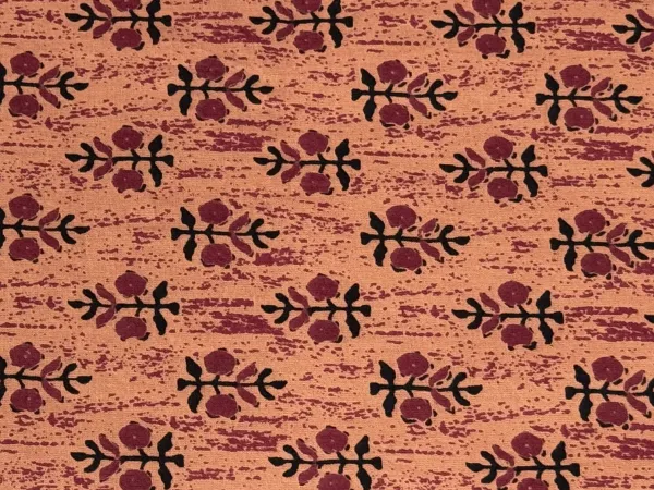 Multicolor_Floral_Printed_Brown_Cotton_Fabric