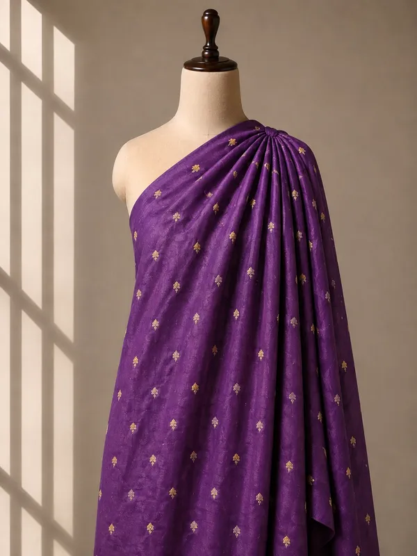 Wine_Floral_Butti_Embroidered_Premium_Vichitra_Silk_Fabric_(Price_Per_Meter)