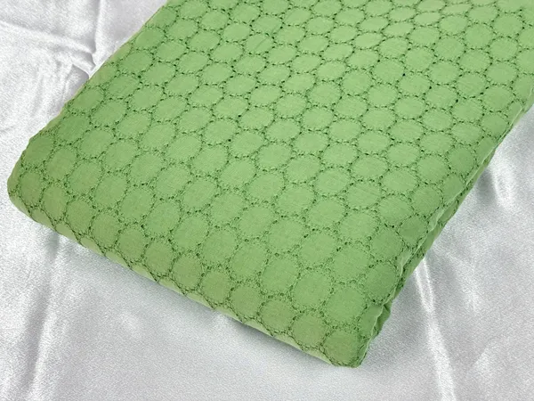 Pista_Green_Embroidered_Hakoba_Cotton_Fabric_(Price_Per_Meter)
