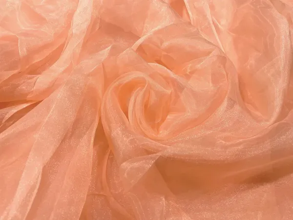Peach_Orange_Plain_Organza_Fabric_(Price_Per_Meter)