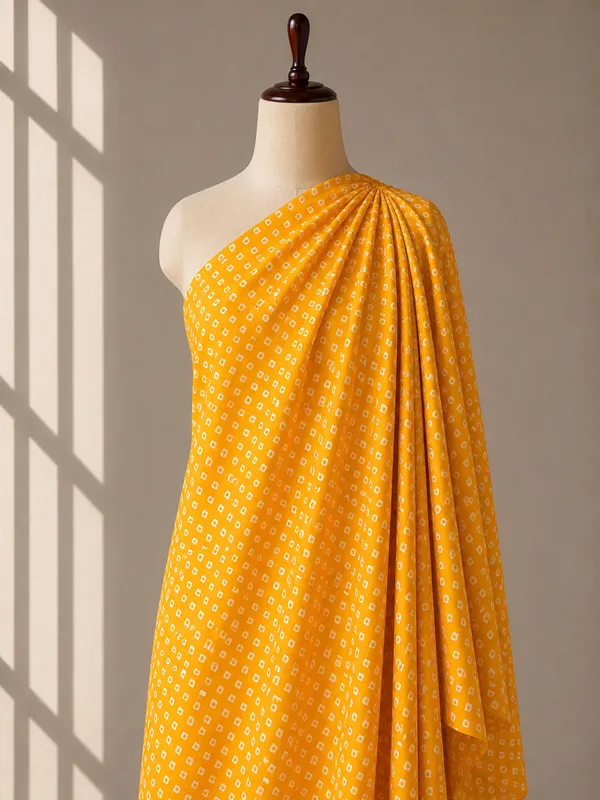 Orange_Yellow_Bandhani_Printed_Cotton_Fabric_(Price_Per_Meter)