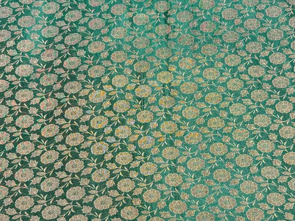 Green_Floral_Semi_Banarasi_Brocade_Fabric_(Price_Per_Meter)