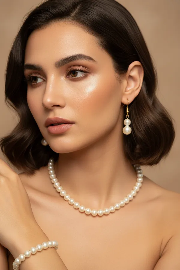 5_Piece_White_Pearl_Set_-_Necklace_Earrings_Bracelet.