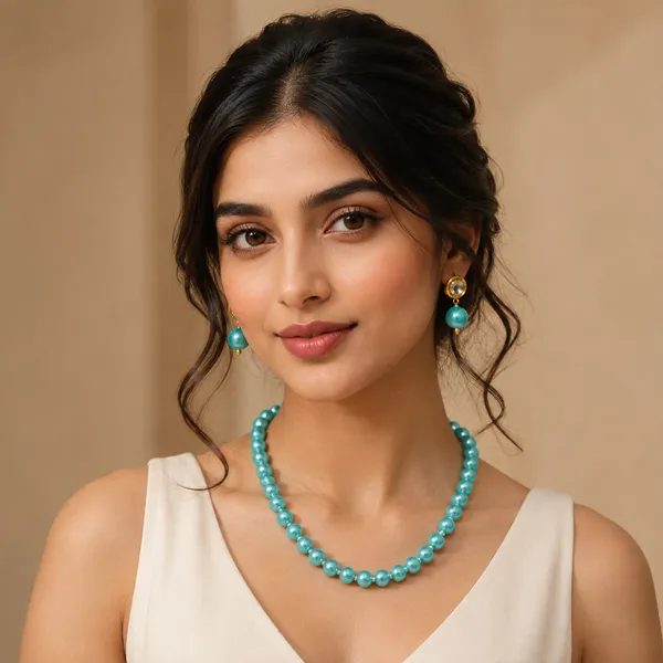 Sky_Blue_Pearl_With_Golden_Earrings