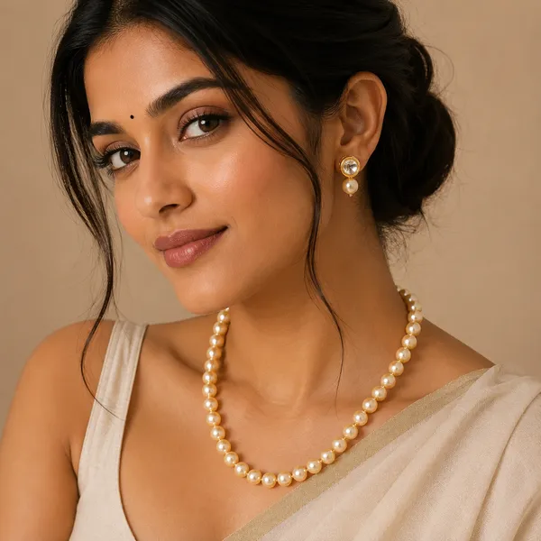 Light_Golden_Pearl_With_Golden_Earrings