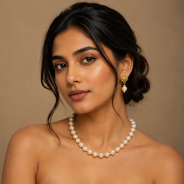 White_Pearl_Necklace_With_Earrings