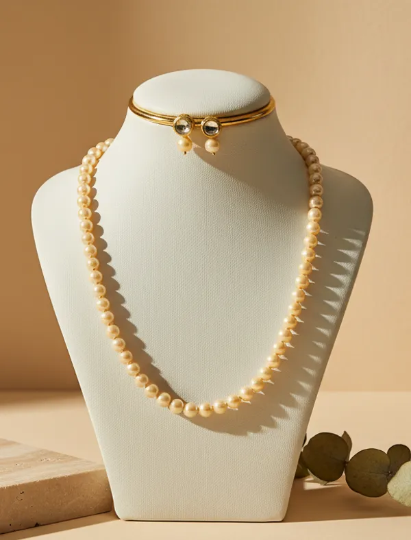 Light_Golden_Pearl_With_Golden_Earrings