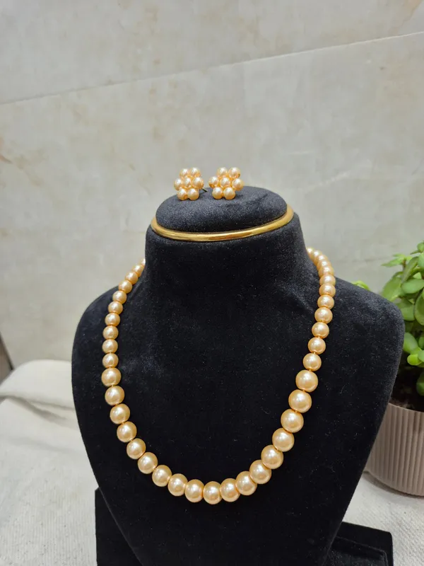 Light_Golden_Yellow_Pearl_Necklace_Set