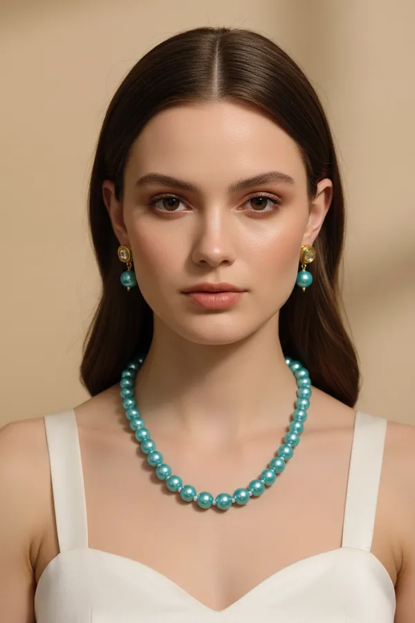 Sky_Blue_Pearl_With_Golden_Earrings