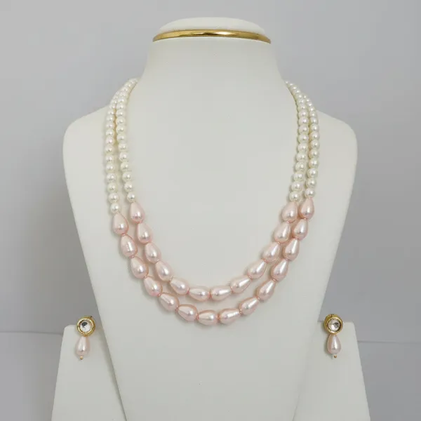 Pink_Drop_Shape_Pearls_With_Round_White_Pearls_Necklace