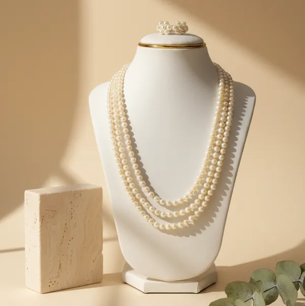 3_Strands_Long_White_Pearl_Necklace