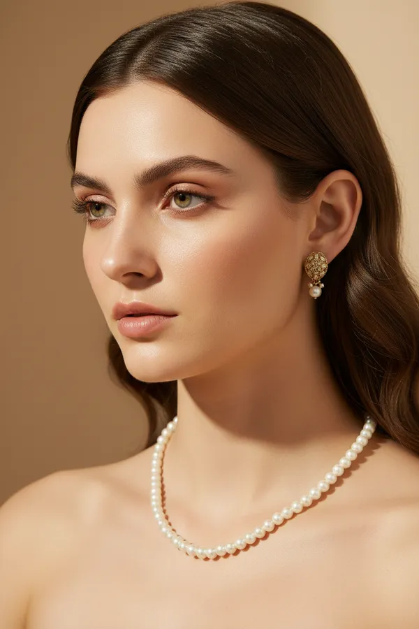 White_Pearl_Necklace_With_Earrings
