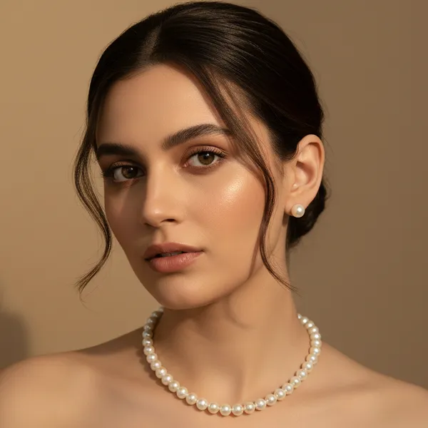 White_Pearl_With_Matching_Earrings
