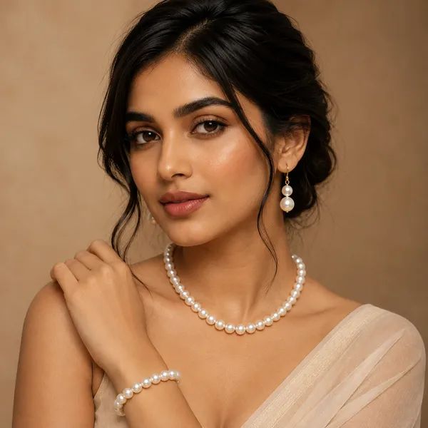 5_Piece_White_Pearl_Set_-_Necklace_Earrings_Bracelet.